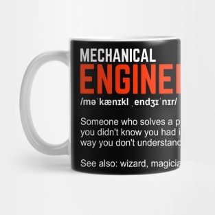 Mechanical Engineer Definition Engineering Gift Mug